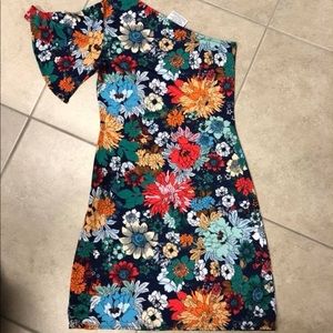 KD floral asymmetrical dress